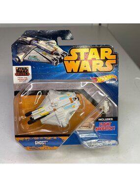 Star Wars Rebels Hot Wheels Ghost Die-Cast Starship With Flight Navigator